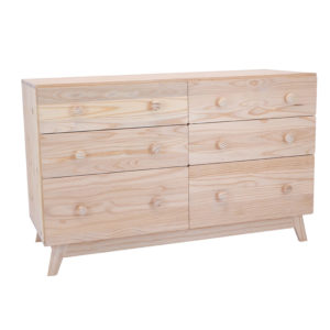 Pine Ollie D6 Drawer Chest