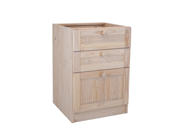 Pine Base Unit Pot Drawer 600