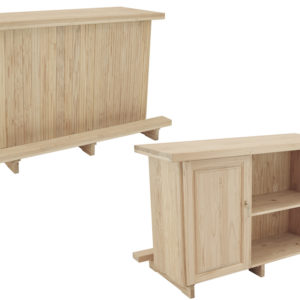 Pine Straight Slatted Bar 150