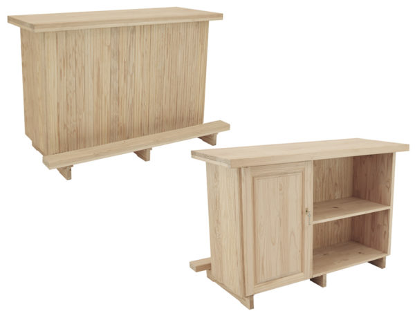 Pine Straight Slatted Bar 150