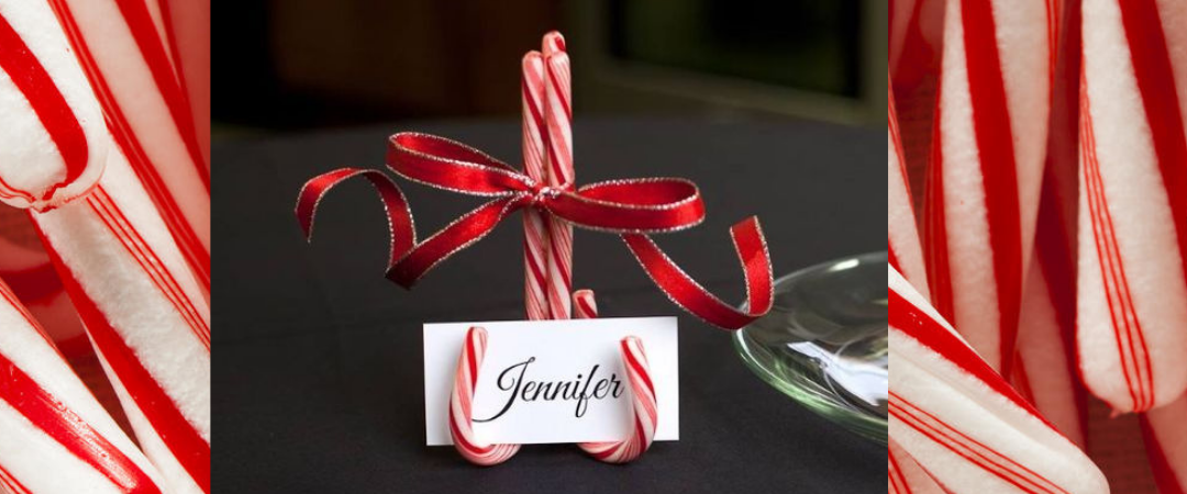 Candy Cane Place Card Holder